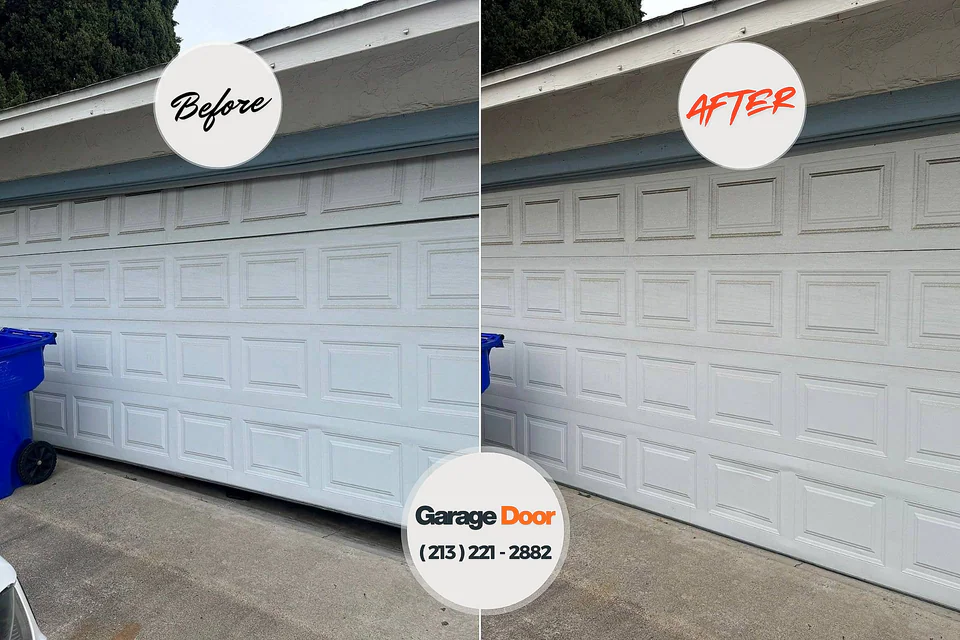 Before and after: garage door repair Greenville, DE